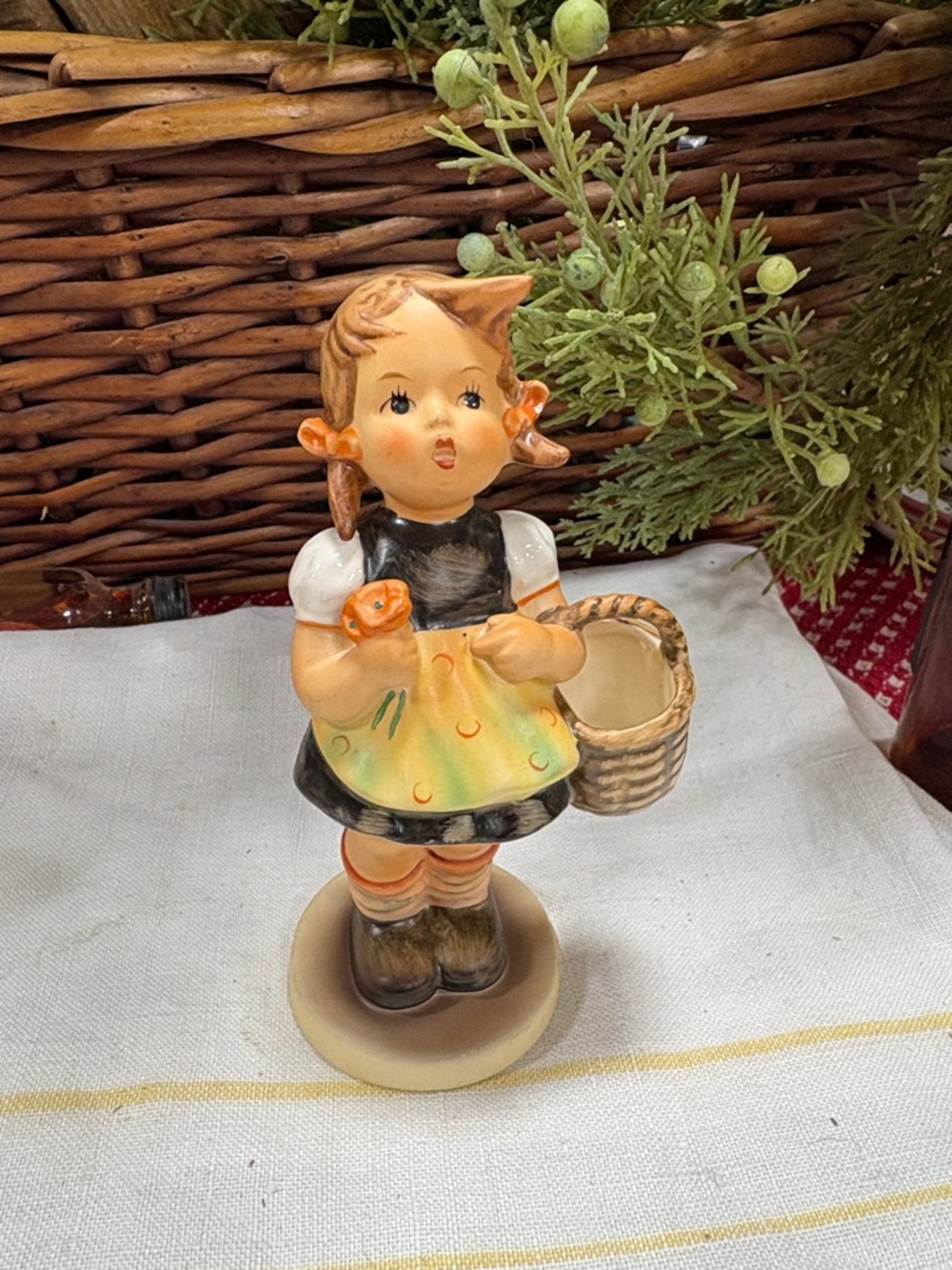 vintage Goebel M.I. Hummel porcelain figurine titled "Sister" (Model #98/0)